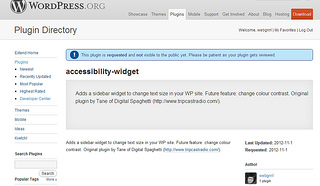 Accessibility Widget currently being reviewed